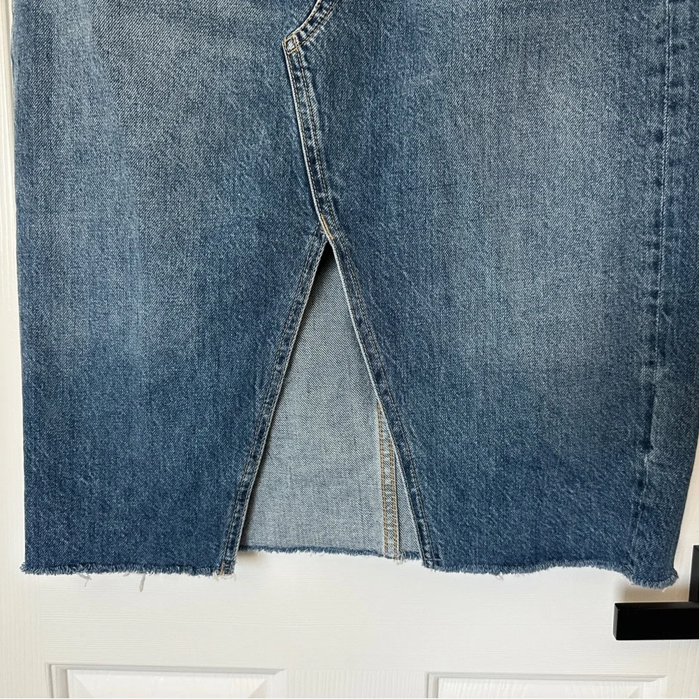FREE PEOPLE Women’s Denim Cotton Skirt Front Slit - Size 6